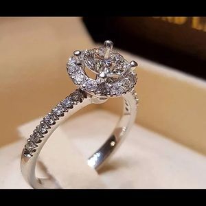 White Topaz 925 Silver Ring